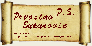 Prvoslav Supurović vizit kartica